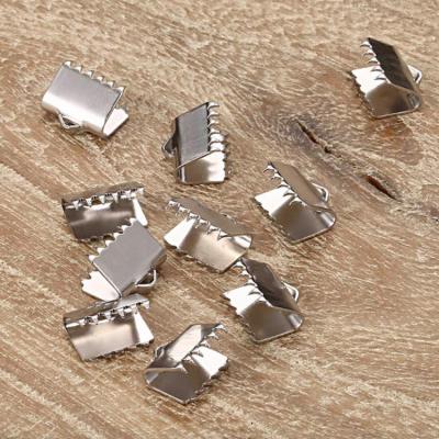 China Wholesale Leather Necklace Stainless Steel Jewelry Accessories Jewelry Parts Stainless Steel End Clip For Leather Jewelry Finding for sale