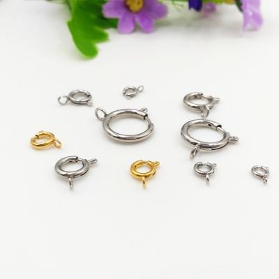 China Necklace Stainless Steel Spring Ring Clasp Jewelry Accessories For Women DIY Jewelry Findings And Components for sale