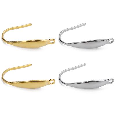 China 10pcs/bag Wholesale Gold Plated Hook Earring Necklace Stainless Steel Silver Plated Hook Earrings For Customized Earrings For Ladies for sale