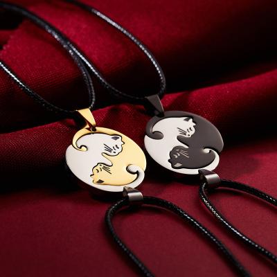 China Wholesale High Quality Necklace Stainless Steel Necklace For Lovers Stainless Steel Love Pendant for sale