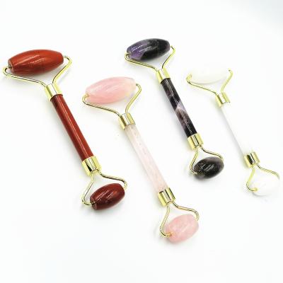 China Skin Tightening Logo Manufacturer Green Aventurine Jade Roller Facial Massager and Gua Sha Tool Kit for sale