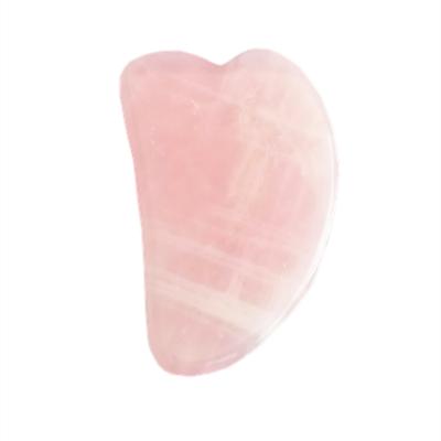 China Face Lift Wholesale Rose Quartz Gua Sha Stone Handled Face Body Massage Scraper Heart Shape Jade Gua Sha Tool for sale