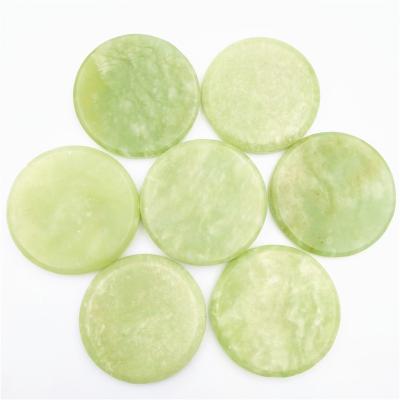 China Flat Massage Green Jade Pieces Eyelash Glue Holder Pink Jade Eyelash Grafting Use Glue Tray for sale