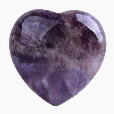 China China Amethyst Crystal Hearts Crafts Like Heart Shaped Crystal Stone Rose Quartz Jade Obsidian Heart for sale