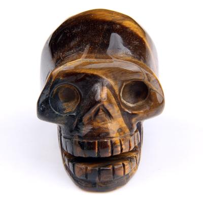 China Europe 1.5 Inch Hand Crystal Skulls Clear Quartz Skulls Natural Carved Carving Crafts For Gift for sale