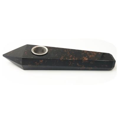 China China rose quartz tobacco pipe smoking pipe obsidian crystal cigarette holder for sale