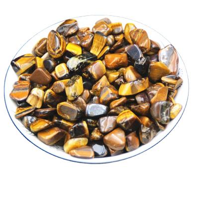 China China natural tiger-eye gemstone polished loose gravel tumbled crystal stone tiger-ite for sale