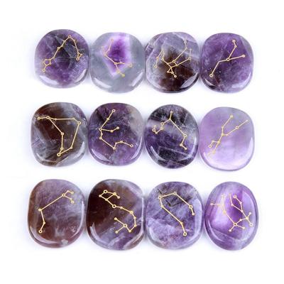 China Natural Stone Europe 12 Gemstone Zodiac Symbols for sale