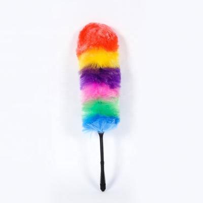 China PP Fashion Kitchen Car Feather PP Duster Handle PP One Hand Plastic Duster for sale