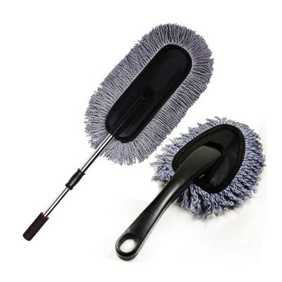 China Portable Handheld Flexible Telescopic Microfiber Chenille Stretch Telescopic Washing Brush for sale