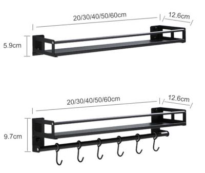 China Sustainable Home&Hotel Black Bathroom Accessories Sets Wall Mount Bathroom Rack Holder for sale