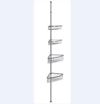 China Modern Magic Telescopic Corner Shower Rack 4 Shelves With No Drilling for sale