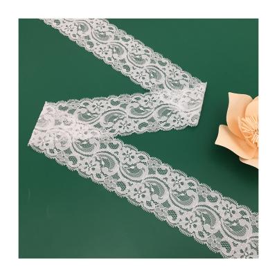 China Decorative double edge wrap 6cm elastic elastic knitted lace trim for lingerie or ladies dress just a trim for sale