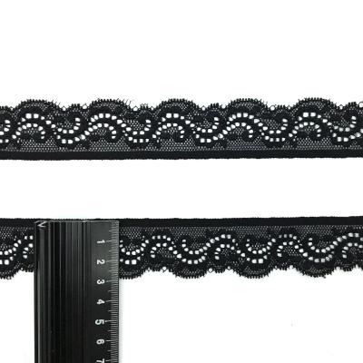 China Decorative double edge wrap 3cm elastic elastic knitted white guipure lace trim for lingerie or ladies dress for sale