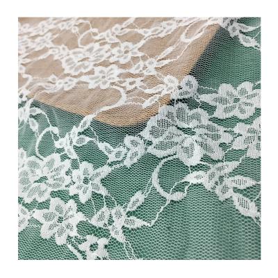 China Soft French Mesh Wrap Lace Guipure Elastic Nylon Knitting Fabric For Redbud Lingerie And Dress for sale