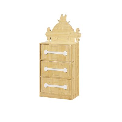 China Moetry Traditional Furniture Cartoon Preschool Wooden Custody Cabinet With Drawer Kindergarten Furniture for sale