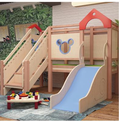 China Moetry New High Quality Daycare and Classroom Toddler Explore Play Attic Kids Indoor Activity Wooden Attic Play Room for sale