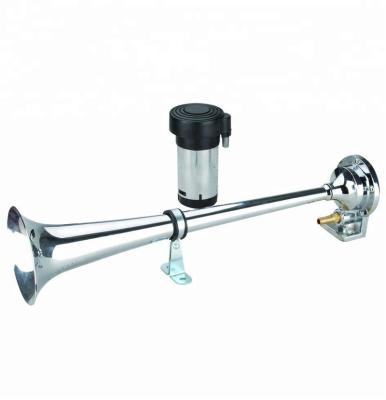 China 135DB Trumpet 385mm Air Horn Compressor Kit For Car 12V Zinc Alloy Single Vehicle Truck for sale