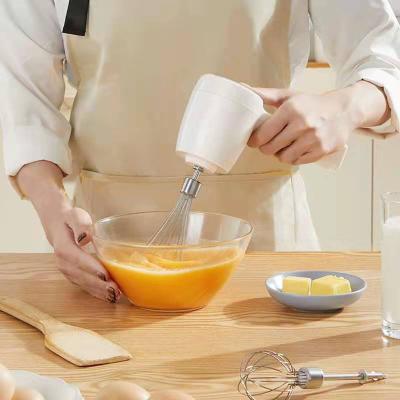 China Food Cordless Cordless Egg Machine Mixer Hand Stand Handheld Mixer with Bowl Crank Portable Bread Dough Mixer for sale