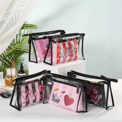 China PVC Cosmetic Clear Candy Bag Storage Brush Tools Makeup Puch Cosmetic Bag 2 Sizes Kite Travel Storage Bag for sale