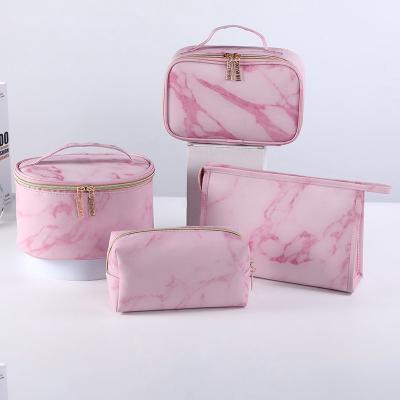 China 2022 Cosmetic Tools Storage Bag Pink Color Marble Design Makeup Tools Waterproof Cosmetic Storage Bag Pouch Bags and Cases for sale