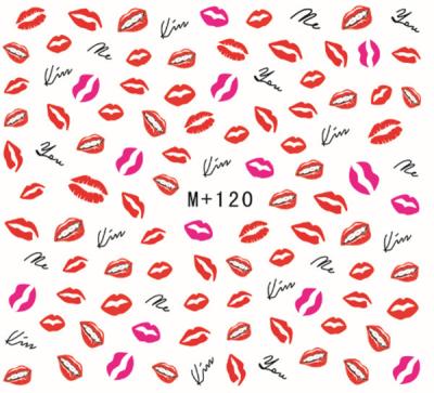 China Wholesale Halloween Festival Style Hot Sexy Lips Design Transfer Foil Nail Sticker For Women Nail Art Decoration for sale