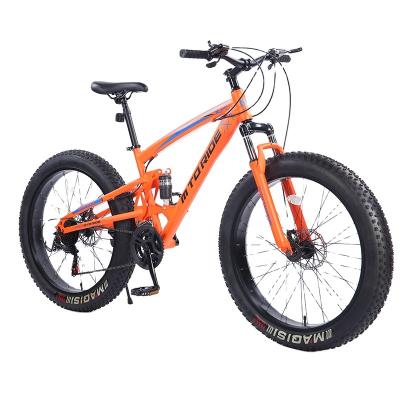 China Marathon Mountain Bike Steel Brake 4.0 Tire Snowmobile Outdoor Sport Twin Disc Bike for sale