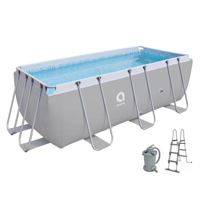 China Jilong Avenli Outdoor Water Play Above Aluminum Ground Outdoor Swimming Cage 52 Rectangular Plastic Stainleas Deep Family Round Metal Frame Set for sale