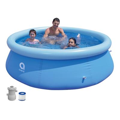 China Outdoor Automatic Water Play Jilong Avenli Garden 8ft Inflate Compressor Large Aqua Slide Inside Inflatable Swimming Pool For Adult for sale