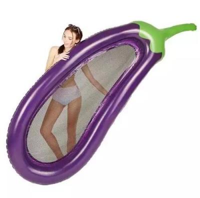 China Fashionable Hot Wholesale Water Lounger Park Eggplant Inflatable Pool Float for sale