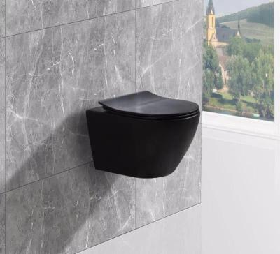 China Hidden Cistern Design Italian Sanitaryware Bathroom Ceramic Wall Hung Toilet Rimless Toilet for sale