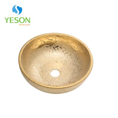 China Modern No Hole Faucet Mount And Round Basin Shape Hand Free Wash Basin for sale