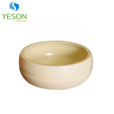 China Modern Luxury Home Decorative Ceramic Art Basin Wash Basin Countertop RS-012 Retro Design For Bathroom for sale