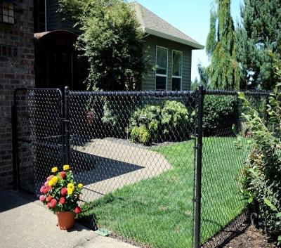 China Easily Assembled Chinese Supplier Black Powder Coated Garden Gate Chain Link Mesh Gate for sale