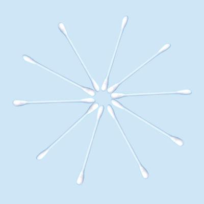 China Disposable Makeup Cleansing Stick Sterilized Plastic Double Sided Alcohol Cotton Buds White Stick Q-Tips Natural Cotton Bud Swab for sale