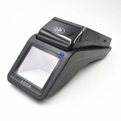 China QR Code Touch Screen Mobile NFC Android POS Handheld Terminal With Printer DKP809 for sale