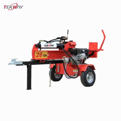 China Farms Hot Sale 2022 Log Splitter Firewood Processor 26ton With 600mm Splitting Length With B&S Honda Engine for sale