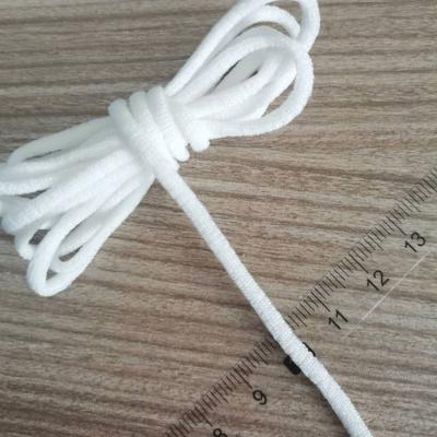 China 2mm 3mm 4mm round 5mm elastic nylon spandex elastic earloop cord for mask for sale