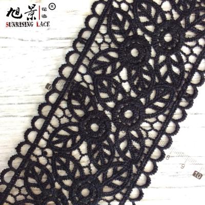 China Sustainable Garment Accessory Nylon Guipure Lace Bridal Chemical Trim for sale