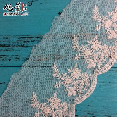 China Viable Organza Crochet Dress White Lace Trim Loose Lace Trim for sale