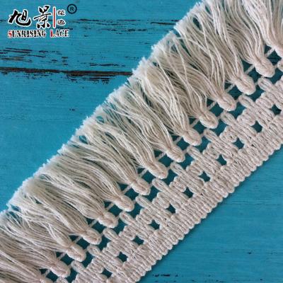 China Wholesale Fashion Tassel Cotton Lace Trim And Fringe For Curtains And Carpets for sale