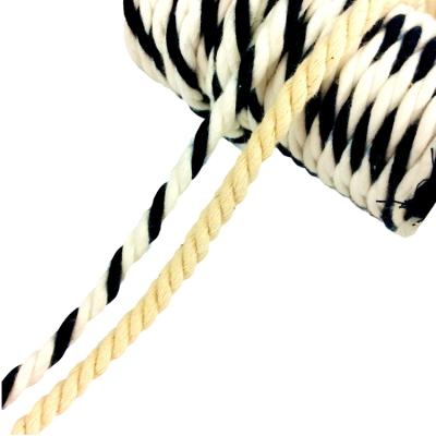 China Home Garment/Dress/Home Braided Macrame Cotton Colorful Organic Twisted Textile Tassels Rope for sale