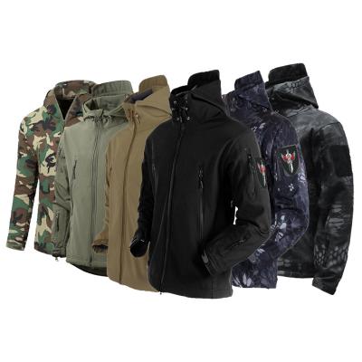 China Direct Selling Breathable Military Sports Army Anorak Black Canvas Fleece Waterproof Increase Mens Jackets For Winter for sale