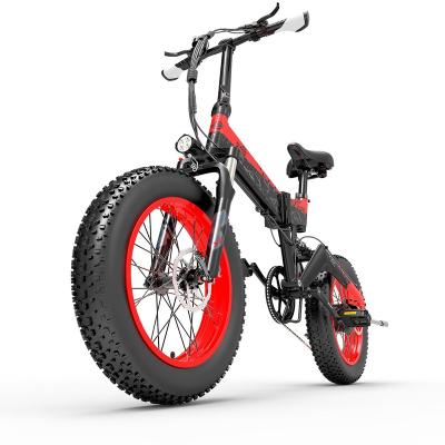 China Product Launch 1000W Motor 1000W Popular Adult Electric Bicycle 20 Inch Electric Bicycle BEZIOR XF200 Max Speed ​​30-50km/h Fat Tire for sale