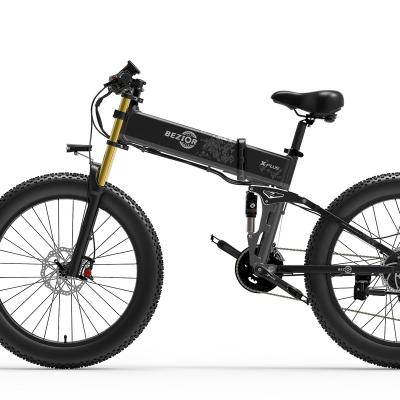 China Aluminum Alloy Pop-UPS Poland/UK Warehouse 1500W Motor Folding 26 Inch BEZIOR Fat Tire Electric Bike Over x for sale