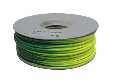 China 3.0mm PLA 3D Printer Filament , Blue Green To Yellow Green 3D Printer Material for sale