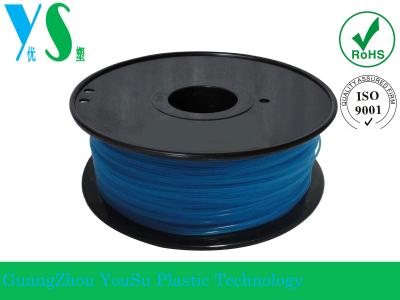 China Glossy 3mm PLA 3D Printer Consumables Blue Durable With Plastic Spool for sale