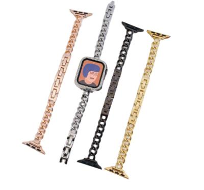 China Elegant Watch Band Lady Style Hook And Loop Bracelet Strap For Apple Strap for sale