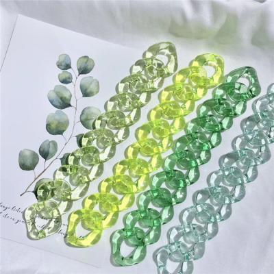 China Bag Chain 2020 New Fashion Acrylic Plastic Bag Handles Rainbow Clear Acrylic Key Chain Acrylic Bag for sale