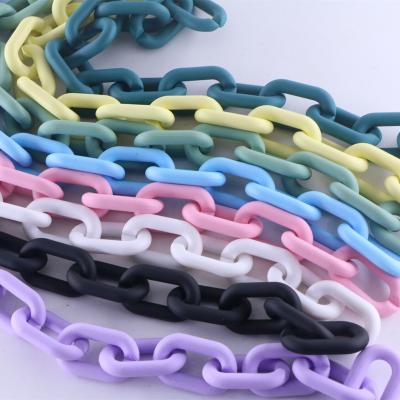 China 2021 Wholesale Fashion Acrylic Material Rubber Style Acrylic Volume Restrictor Chain Link Chains for sale